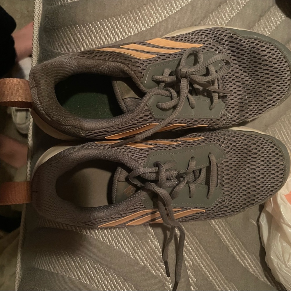 Kids Gray and Tan Sneakers